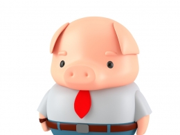 超可爱卡通小猪Babiup三维角色模型资源包，含多格式文件及高精贴图材质，适用于动画与游戏设计