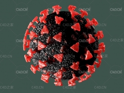 新型冠状病毒C4D模型 Corona Virus 新冠肺炎 细菌 病毒株