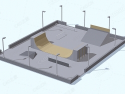 低面多边形滑板公园 Skatepark