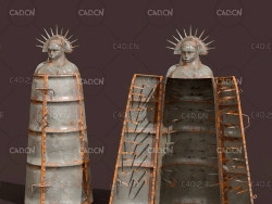 铁娘子刑具C4D模型 IronMaiden c4d model