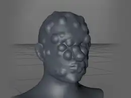 C4D满脸疙瘩的运动图形效应工程文件 Boiling_Head