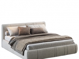 古典双人床Rigoletto豪华床架3D模型素材下载Rigoletto Bed by Bonaldo