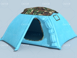 户外野营帐蓬C4D模型2 MAN SMALL TENT 3D MODEL