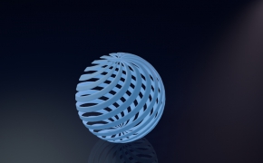 扭曲的圆球C4D模型 Twist