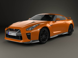 日产GTR跑车C4D模型 Nissan GT-R (R35) 2013 3D Model