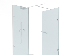 钢化玻璃隔断浴屏洗浴房C4D模型