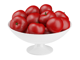 果盘里的红色西红杮蔬菜C4D模型下载