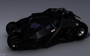 蝙蝠战车C4D高精度模型 Batmobile