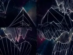 多边形山体故障网格循环动画glitchmt