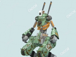 生锈卡通机器人乔治动画C4D模型George