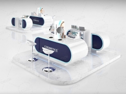 化妆品销售专柜3d model of cosmetics sale stand