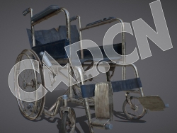 C4D破旧医用轮椅模型 Wheel chair