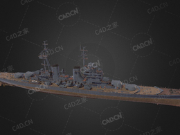 俄罗斯海军伏罗希洛夫巡洋舰C4D模型下载Voroshilov 3d model