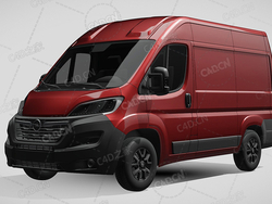 欧宝movano封闭车厢面包车货车2022款C4D汽车模型下载
