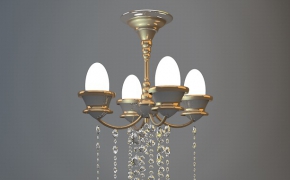 客厅吊灯C4D模型 sitting room droplight