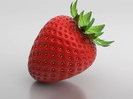 超高精度写实草莓C4D模型Strawberry电商美食摄影渲染场景必备水果素材