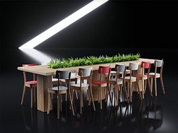 饭店家具：餐厅长餐桌