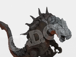 变异物种海兽凯亚C4D绑定动画模型kaijuu