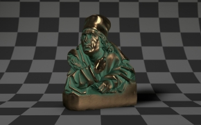 3D 石膏像模型下载 带青铜材质