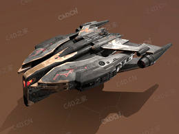 C4D守护者驱逐舰飞船太空舰飞船科幻飞行器太空船外星战舰模型Guardians Destroyer BB3