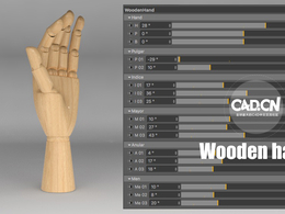 C4D木制手绑定预设 木偶手绑定预设 Wooden hand