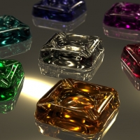 C4D烟灰缸模型（多种颜色）