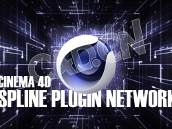 C4D样条线网格距离跟踪点连接中文汉化版插件 Cinema 4D spline plugin Network