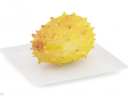 盘子里的新鲜水果 金腰芒 火参果 刺角瓜火生果 火星果 热带水果C4D模型