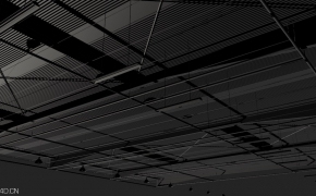 工厂车间吊顶、汽车4S店展厅吊顶C4D模型