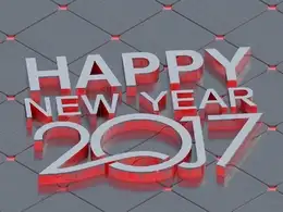 2017金属立体字C4D模型 2017新年艺术字3D模型