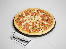 披萨饼C4D模型下载