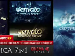 C4D/AE模板－史诗震撼3D文字Logo展示 VideoHive EPICA 7in1