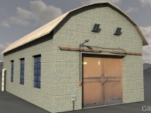 工业设施1-14:工厂车间厂房/工厂砖房/破旧厂房3D模型