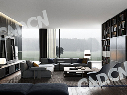 C4D室内渲染模型：别墅客厅C4D模型 BeInspiration 77 3D model