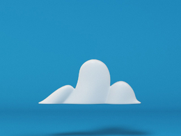 低面卡通云彩图标模型Skinny Cloud_4