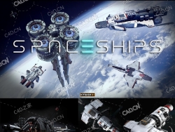 科幻电影宇宙空间太空飞船/未来科幻工业城市3D模型 Kitbash3D – Veh Spaceships