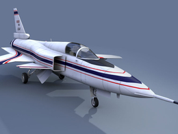 NASA在第四代战斗机C4D模型 X-29A Fighter