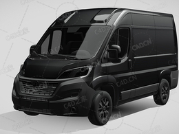 沃克斯豪尔movano封闭车厢面包车货车2022款C4D汽车模型下载