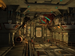 科幻机械舱局部C4D模型 Science fiction machinery