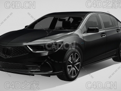 本田传奇混合动力车新能源汽车2021款C4D汽车模型下载