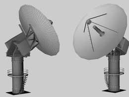 军用雷达装置C4D模型 Radar