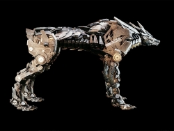科幻机械狗C4D模型 Mechanical dog 3d model