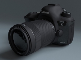 佳能数码单反相机Canon EOS 5D Mark III 3D模型 (Blender, 3ds, fbx, obj,st格式)