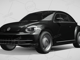 大众甲壳虫经典款家用汽车轿车2015款C4D汽车模型下载