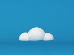 低面卡通云朵图标模型Flat Cloud_1