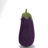 紫茄子C4D模型 eggplant
