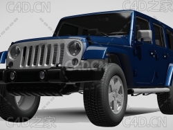吉普JEEP牧马人无限环境版C4D汽车模型下载