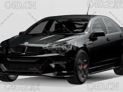 霍顿汽车轿车-2022款C4D汽车模型下载