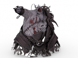 僵尸怪兽C4D游戏角色模型（绑定+动画） Unbalance Zombie B 3d model