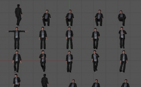 [含绑定]C4D商务男样式4-16款动作